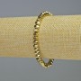 Bracelet Hematite faceted rondelles golden color, 6x4mm diameters, length 18cm, stretch