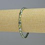 Hematite Bracelet Emerald Chameleon Oval Beads, 7x6 mm, Stretch Bracelet 18 cm