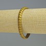 Hematite Snake Chain Bracelet in Matte Gold color, 7x5x5mm+/- beads, length 18cm+/- stretch