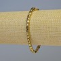 Hematite Bracelet Cubes Dark Gold Color, 4x4 mm, stretchy, 18 cm