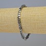 Hematite Star Bracelet, black color, 4x4mm stars, stretchy 18 cm length