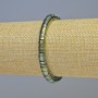 Hematite Rondelle Bracelet, CHAMELEON GREEN color, 6x1 mm plus/minus, length 18 cm plus/minus, stretch