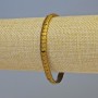 Hematite Snake Chain Bracelet in Matte Gold, 5x4x3 mm beads, 18 cm length, stretch