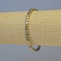 Hematite Bracelet Cubes Bronze Matte and Shiny, 4×4 mm diameter, 18 cm length (stretch)