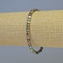 Hematite Bracelet Rainbow Cubes 4x4mm, matte and glossy, diameter 4x4mm, stretch length 18cm
