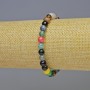 Bracelet Assorted smooth and faceted beads, 6mm± diameter, length 18cm± stretch