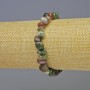 Bracelet, Natural Jasper Bead, faceted, diameter 8x6mm, 18 cm long, stretchy
