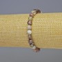 Pink Tourmaline Bracelet, natural stone, smooth beads, 6mm diameter ±, length 7.1 in ± stretch