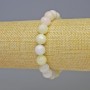 Morganite Bracelet, natural gemstone, faceted ball, diameter 10mm±, length 18cm±, stretch