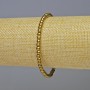 Hematite Bead Bracelet Smooth Round 4mm, Dark Gold Color, 18 cm Length, Elastic