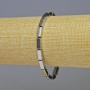 Hematite Bracelet Rectangular Silver Color, 10x4mm+-+-, length 18cm+- Stretch