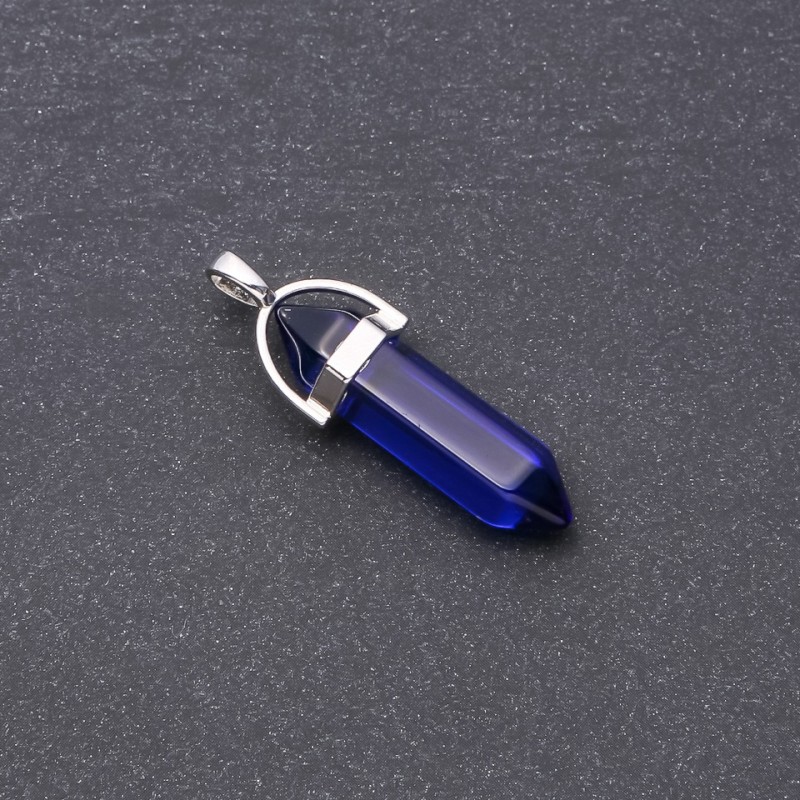 Hexagonal blue pendant 41×34×9 mm