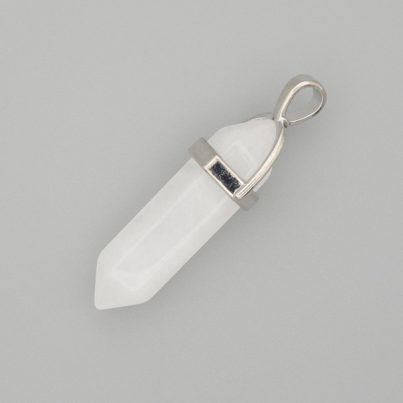 Pendant White Quartz Hexagon 4 cm