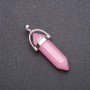 Pendant "Hexagon" with gemstone "Tourmaline" (synthetic) 8x35x40 mm