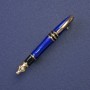Brooch Pen with White Crystals Blue Enamel Golden Metal 45x5 mm+