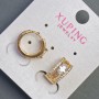 Earrings Xuping 13x7 mm "18K Gold Plating" with White Crystals