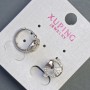 Xuping Earrings 10x12mm Rhodium