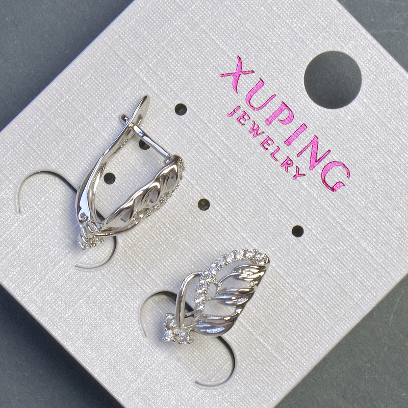 Xuping Rhodium Earrings 16x8mm