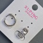Xuping Rhodium Earrings 15x6mm, No Stones