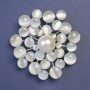 Brooch with a Cat's Eye stone (synthetic) and pearl (imitation) 55x55mm± silver metal