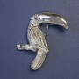Brooch Pendant Toucan Bird Silver Metal 62x40mm