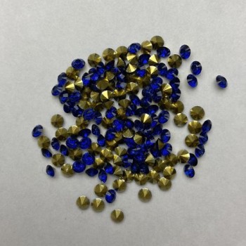 Blue Rhinestones Stones color blue, diameter 3.3 mm (+ -) ea / 4 g (+ -)