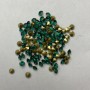 Green rhinestones, green stones, diameter 2 (+ -) mm, pack / approx. 3g (+ -)