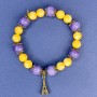 Jadeite Bead Bracelet, smooth round beads 8.5mm±; Seraphinite smooth round beads 10.5mm±; length 18cm±; stretch
