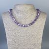 Lepidolite Necklace Granulated Bead, 8mm ± diameter, 47cm ± length