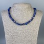 Lapis Lazuli Necklace Beads, oval, 11x8mm ±, 10x6mm ±, length 48cm ±