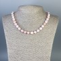 Necklace Pink Opal Cabochon, diameter 11x8mm+-, diameter 10x7mm+-, length 48cm+