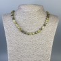 Grossular Garnet Necklace (Green Garnet) Faceted 7x7mm+-, length 51cm+