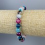 Agate Bead Bracelet Smooth Round 8mm +-, length 18cm+- stretch