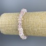 Bracelet Rose Quartz Chip 9x4mm±, length 18cm± stretch