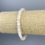 Morganite Bead-Cut Bracelet 5x5mm, 18cm, Stretch