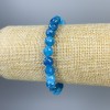 Apatite Bead-Cut Round Bracelet 8mm +-, 18cm length, stretch