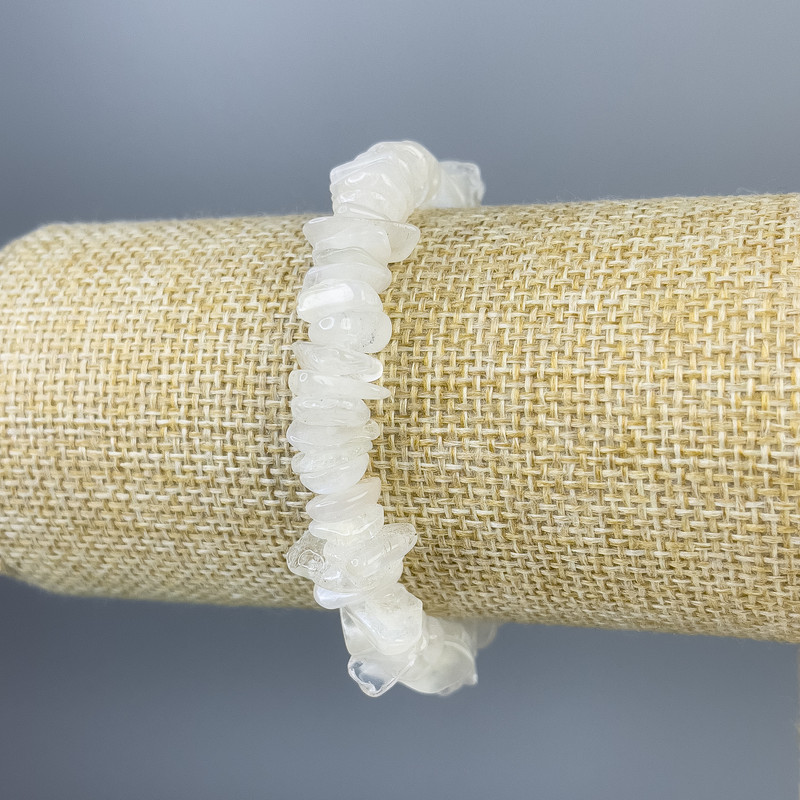 Adularia Chip Bracelet 9x3mm+-, length 18cm+- stretch