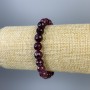 Tourmaline Rubellite Bead-Style Granulated 8mm Bracelet, 18cm length stretch