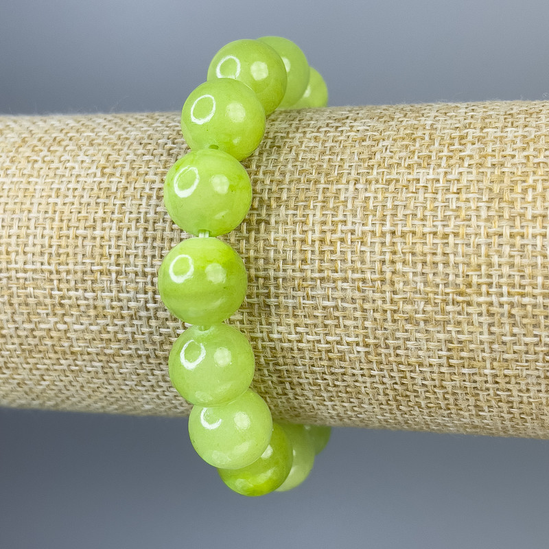 Onyx Bracelet Smooth Bead 12mm +-, length 18cm +-, stretch