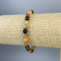 Bracelet Assorted Stones Faceted Bead 6mm+-, length 18cm+- stretch