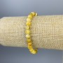 Bracelet Jadeite Faceted Beads 6mm, 18cm length, Stretch