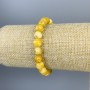 Jadeite Bead Bracelet 8mm Faceted, Stretch, 18cm length