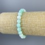 Amazonite Bead-Glazed Bracelet 8mm, Stretch 18cm