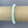 Angelite Faceted Cube Bracelet, 7x7mm diameter, 18cm length, stretch