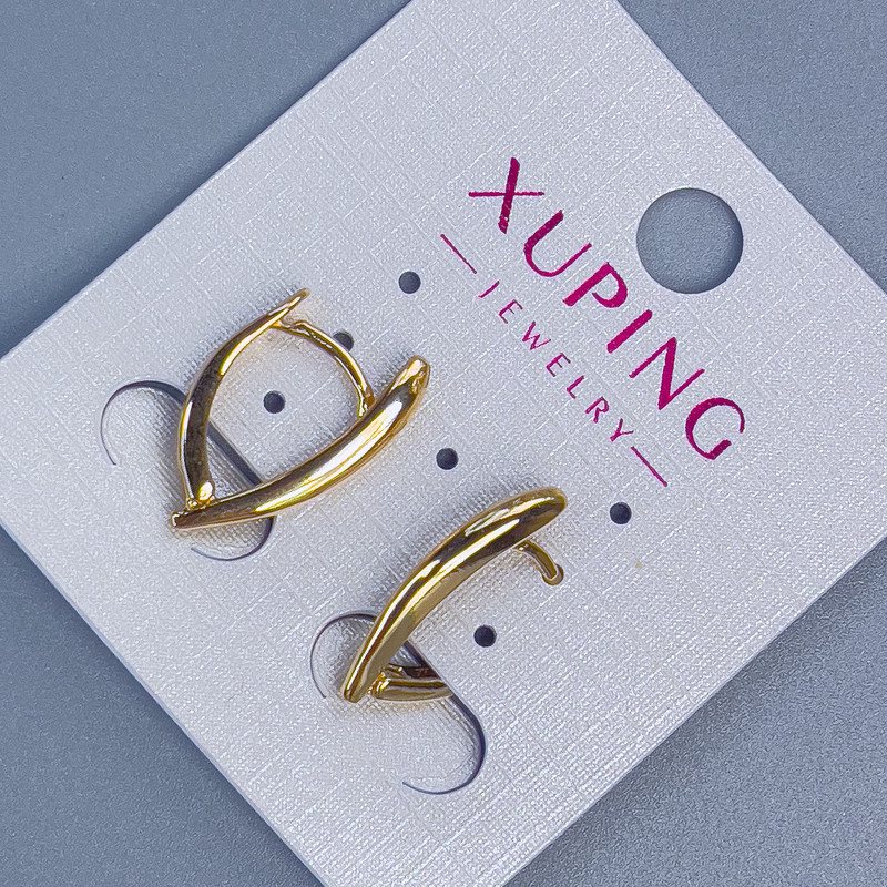 Xuping Earrings 19x2.5 mm, 18K Gold Plating, No Stones