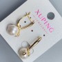 Earrings Xuping 18K Gold Plating with 10mm Pearl +-, length 25mm +