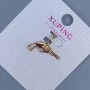 Xuping Pendant "Gun" with white rhinestones, diameter 18mm+ -, length 18mm+- 18K plating