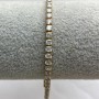 Xuping Bracelet with White Stones, 3mm thickness, 20cm length ± Gold Plated