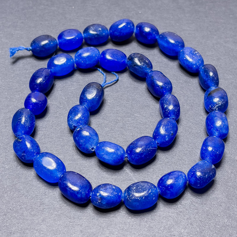 Quartz Beads (solo) on thread, faceted, diameter 10x7 mm +-, length 37 cm+-