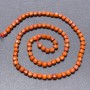 Red Jasper Beads on a Thread, Faceted Cube, 4mm± diameter, 39cm± length